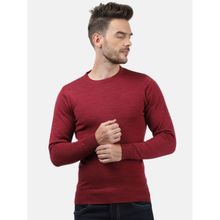 Monte Carlo Red Wool Solid Full Sleeve Pullover