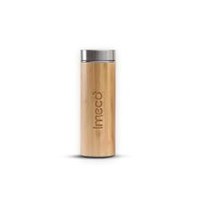 IMECO Eco-Pour Flat Head Bamboo Bottle with Stainless Steel Lid
