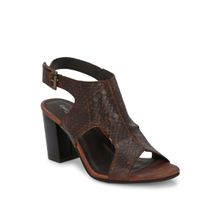 CARLO ROMANO Women Brown Leather Buckle Sandals