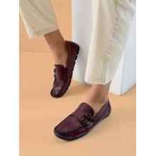 REGAL Bordo Mens Stylish Textured Leather Double Monks Loafers