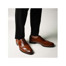 Monkstory Wingtip Lace-Up Brogues - Rich Tan