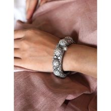 Teejh by Joker and Witch Avika Silver Oxidised Bangle for Women