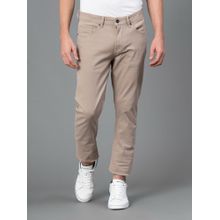 Red Tape Men Ecru Solid Washed Cotton Spandex Skinny Jeans