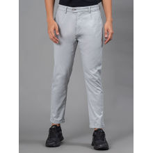Red Tape Slate Grey Solid Cotton Elastane Mens Relaxed Chinos