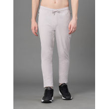 Red Tape Light Grey Polyester Stretch Solid Men's Activewear Trackpant