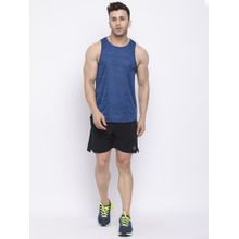 Chkokko Men Blue Tank Top with Shorts (Set of 2)