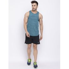 Chkokko Men Sea Green Tank Top with Shorts (Set of 2)