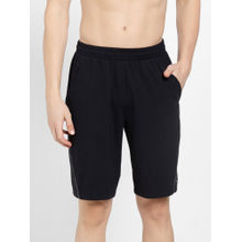 Jockey SP14 Men Soft Touch Microfiber Elastane Solid Active Wear Shorts - Black
