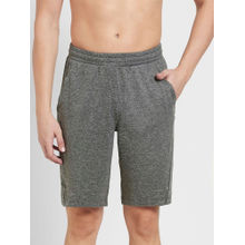 Jockey SP14 Men Soft Touch Microfiber Elastane Solid Active Wear Shorts - Grey Marl