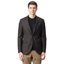 Matinique Brown Solid Collar Blazer