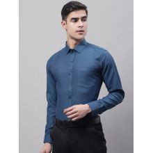 Style Quotient Men Blue Self Design Shirts