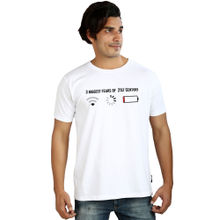 Tantra White Round Neck Printed T-shirt