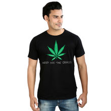 Tantra Black Round Neck Printed T-shirt