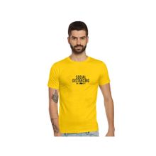 Tantra Yellow Round Neck Printed T-shirt