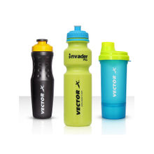 Vector X Sports Combo of Protein Shaker & Water Sippers Pack of 3 (700 ml)