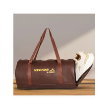 Vector X X-Force Leather Gym Bag (Brown) (L)