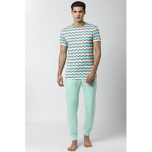 Peter England Men Blue T Shirt And Joggers (set Of 2)