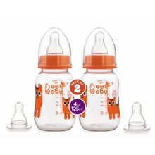 Beebaby Easy Start Slim Neck Feeding Bottle For 4m+ Baby - Orange