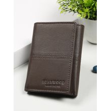 Teakwood Leathers Men's Brown Leather Tri-Fold Wallet