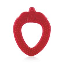 Beebaby Strawberry Fruit Shape Soft Silicone Teether - Red