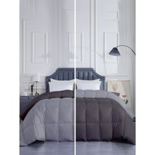 Razzai Microfiber 300Gsm Mild Winter Reversible Single Bed Comforters|Chocolate & Greys