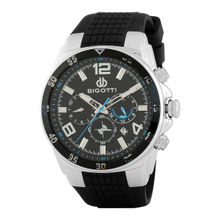 Bigotti Men Black Dial Stainless Steel Watch - BG.1.10552-1