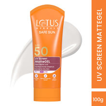 Lotus Herbals Safe Sun Uv Screen Matte Gel Spf 50 Sunscreen, No white cast, Pa+++, 100gm
