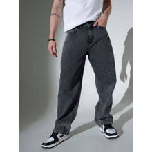 Hubberholme Men Cotton Relaxed Fit Mid-Rise Casual Grey Jeans