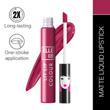 Elle 18 Liquid Lip Color Lipstick 16hr Long Lasting, Smudgeproof, Transferproof Matte - Wine Celar