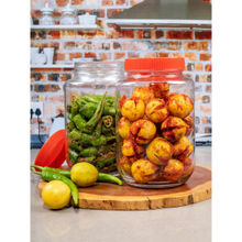 Goodhomes Glass Pickle Storage Jar With Lid (Set of 2)