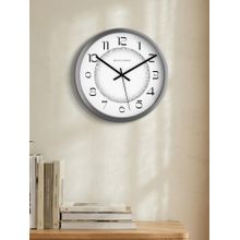 Spaces Unhooked Halftone Dot Gradient Ring Silent Sweep Noiseless Wall Clock Silver
