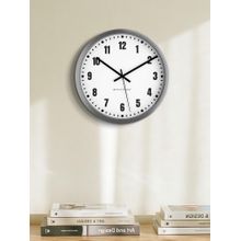 Spaces Unhooked Bold Dot & Dash Constellation Silent Sweep Noiseless Wall Clock Silver