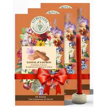 VITMINVEDA Sandle Saffron Bambooless Incense Stick Agarbatti - Pack Of 3