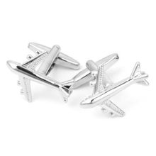 Peora 316L Airplane Plane Jet Pilot Pair Shirt Cufflinks For Men Corporate Business Gift (PX9CL56)