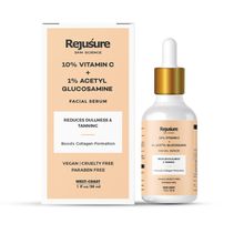 Rejusure 10% Vitamin C + 1% Acetyl Glucosamine Facial Serum To Boots Collagen Production & Protects