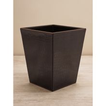 Pure Home + Living Brown Faux Leather Dustbin
