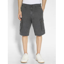 American Eagle Men Grey Flex 12 Inches Lived In Longer Length Cargo Shorts