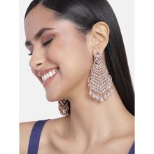 Estele Rose Gold Plated CZ Fascinating Earrings for Women