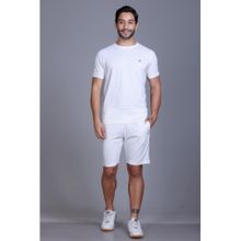 Parcel Yard Men Summer Short Sleeve White T-Shirt and Shorts
