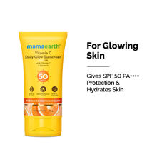 Mamaearth Vitamin C Daily Glow Sunscreen With Vit C & Turmeric For Tan Protection & Glow SPF50 PA++++