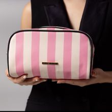 Hamster London Blush Double Zipper Medium Pouch