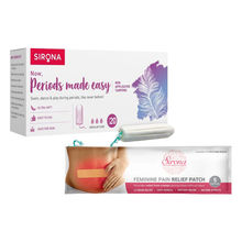 Sirona Herbal Period Pain Relief Patches & FDA Approved Regular Flow Tampons