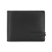 Tommy Hilfiger Kongsvinger Men Leather Passcase Wallet For Men - Black