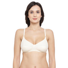 Clovia Cotton Rich Solid Non-Padded Full Cup Wire Free Everyday Bra - Nude