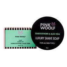 Pink Woolf Luxury Shaving Soap (Seabuckthorn & Aloe Vera Soap)