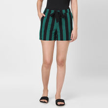 Mystere Paris Classic Striped Lounge Shorts - Green