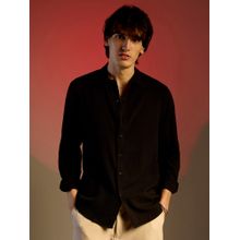 Campus Sutra Men Brown Midnight Black Embossed Micro Check Shirt