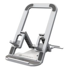 Portronics Modesk 100 Desktop Foldable Mobile & Tablet Holder with Multiple Viewing Angles,(Grey)