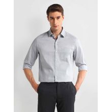 Arrow Grey Manhattan Slim Cotton Shirt