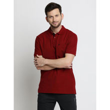 Van Heusen Men Athleisure Chest Pocket & Short Sleeve Polo T-Shirt - Red